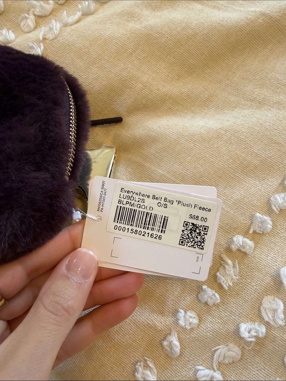 lululemon athletica Dark Brown Fuzzy Crossbody Belt Bag - Picture 2 of 5
